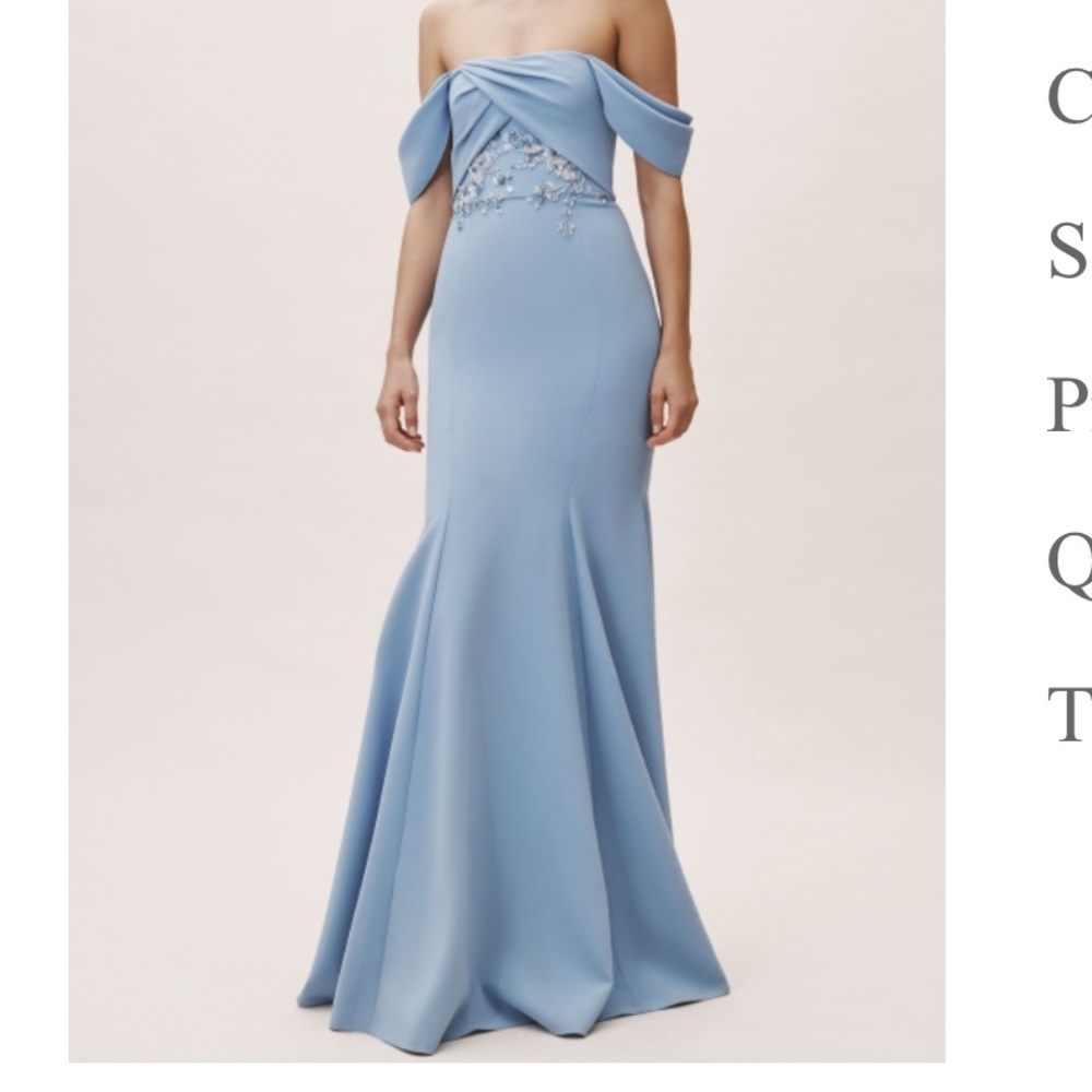 COPY - Marchesa Notte Blue Shelley Gown